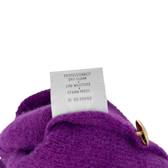 Vintage Pendleton 100% Virgin Wool Cardigan Purple Gold Button Small Petite 90s - Picture 3 of 11